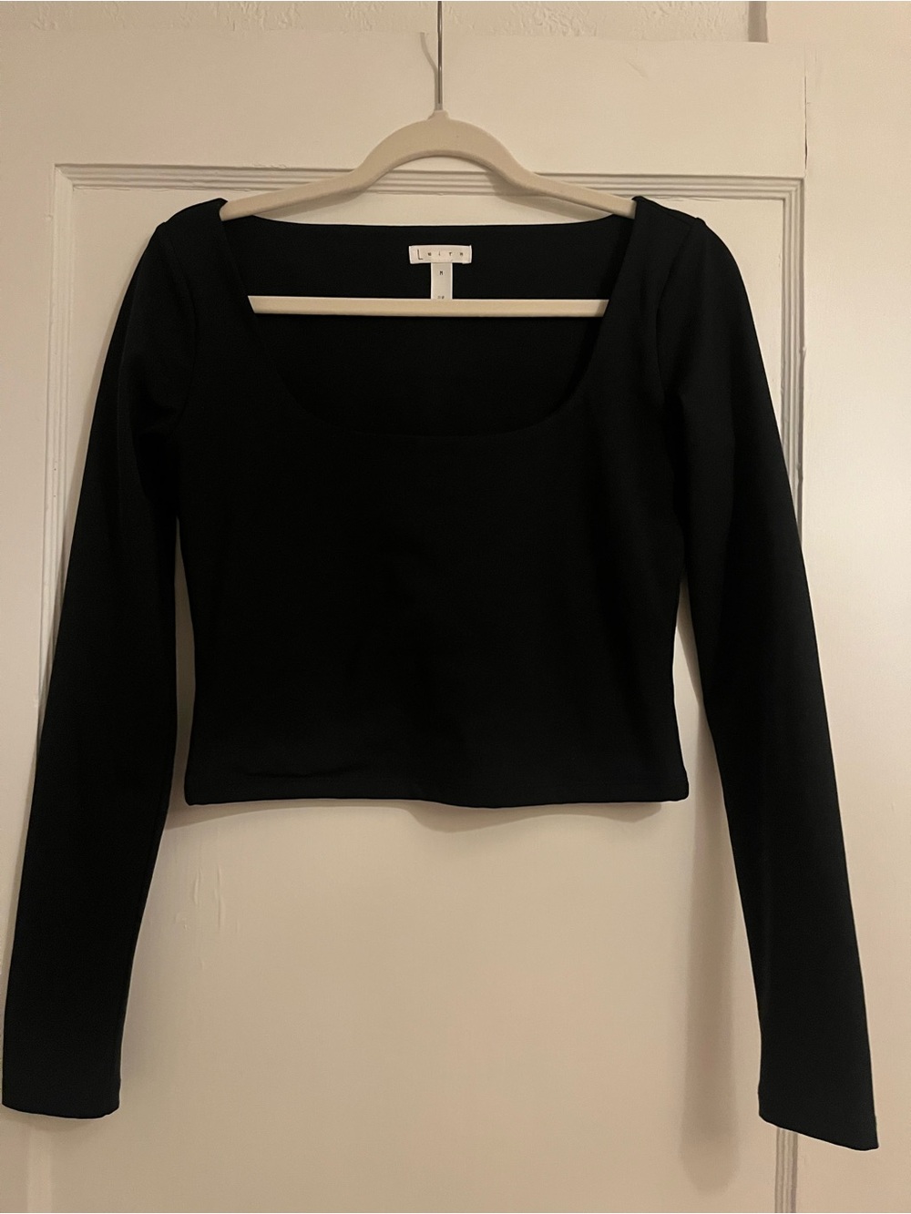 Leith Long-Sleeve Square Neck Crop Top